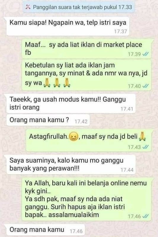 Percakapan Chat yang sedang Cemburu ini kocak dan bikin ngakak